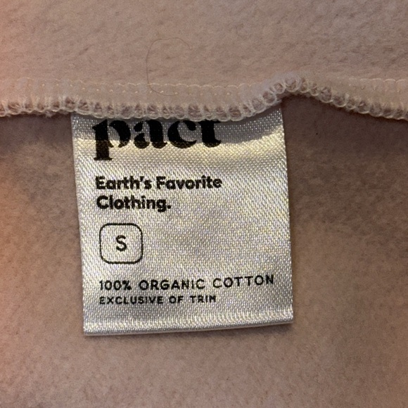 Pact Pink Winter Sprigs Graphic Slouchy Organic Cotton Fleece Sweatshirt - Picture 5 of 5